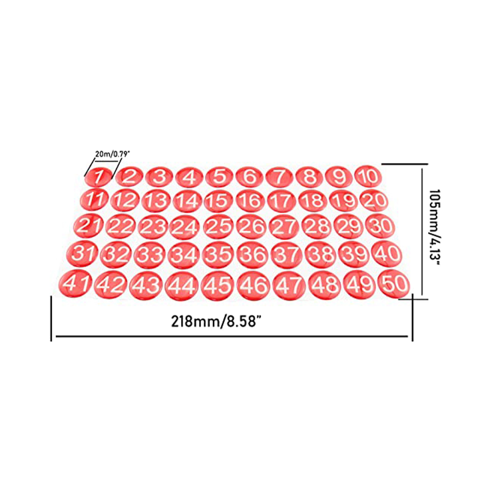 Transparant waterdicht nummerfles stickerlabel om te tellen